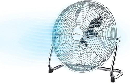 Chrom bodenventilator - chrom, 14"